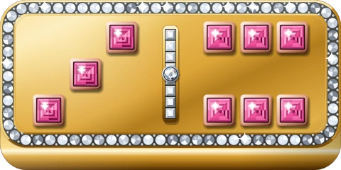 Matching Valentine’s Ruby dominoes, three-six face