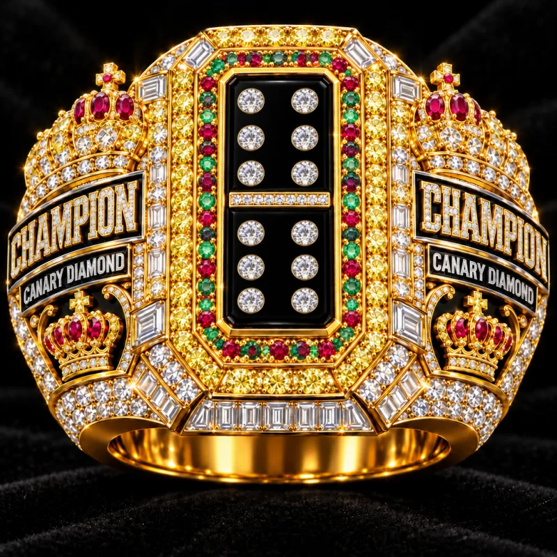 Canary Diamond · Double Six championship ring: yellow gold with canary diamonds